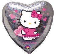 Folienballon Hello Kitty Herz 45cm