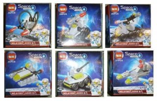 Bausteine Weltraum 6er-Set