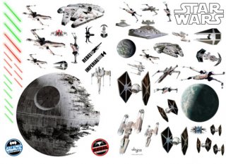 Star Wars Wandsticker Weltraumschlacht