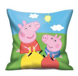 Peppa Pig Kissen 35x35 cm Hüpfball