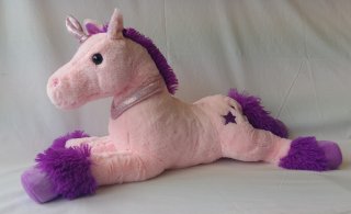 Plüschtier Einhorn liegend 30cm rosa